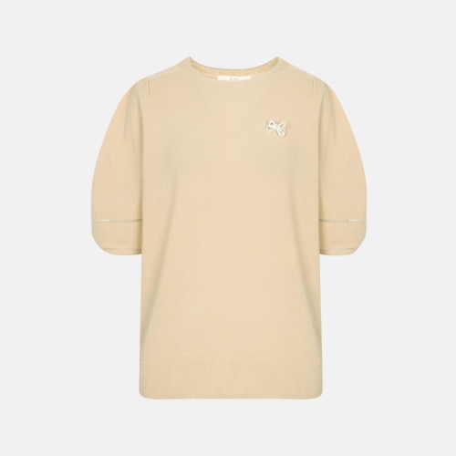 기비 브로치 핀턱 시스루 니트 GY24M4FRP85_이미지