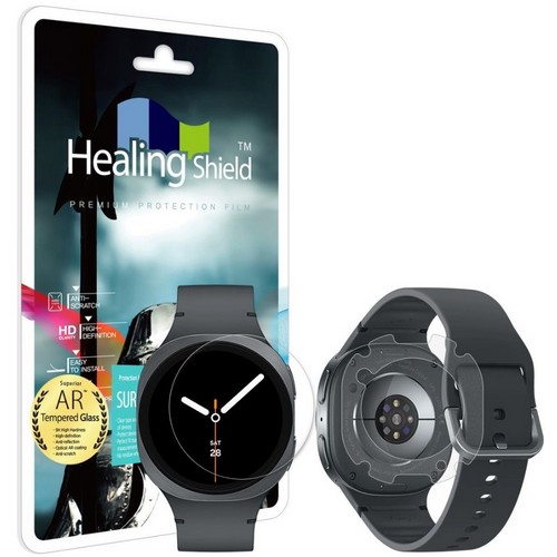 폰트리 힐링쉴드 갤럭시워치8 풀커버 AR 강화유리 액정보호필름 1매+후면 2매