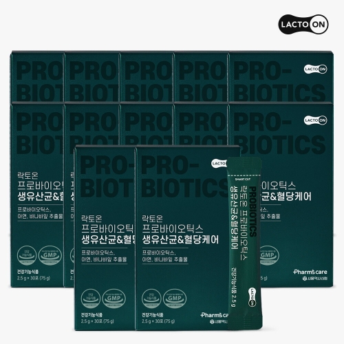 서울약사신협 락토온 프로바이오틱스 생유산균&혈당케어 2.5g 30포 (12개)