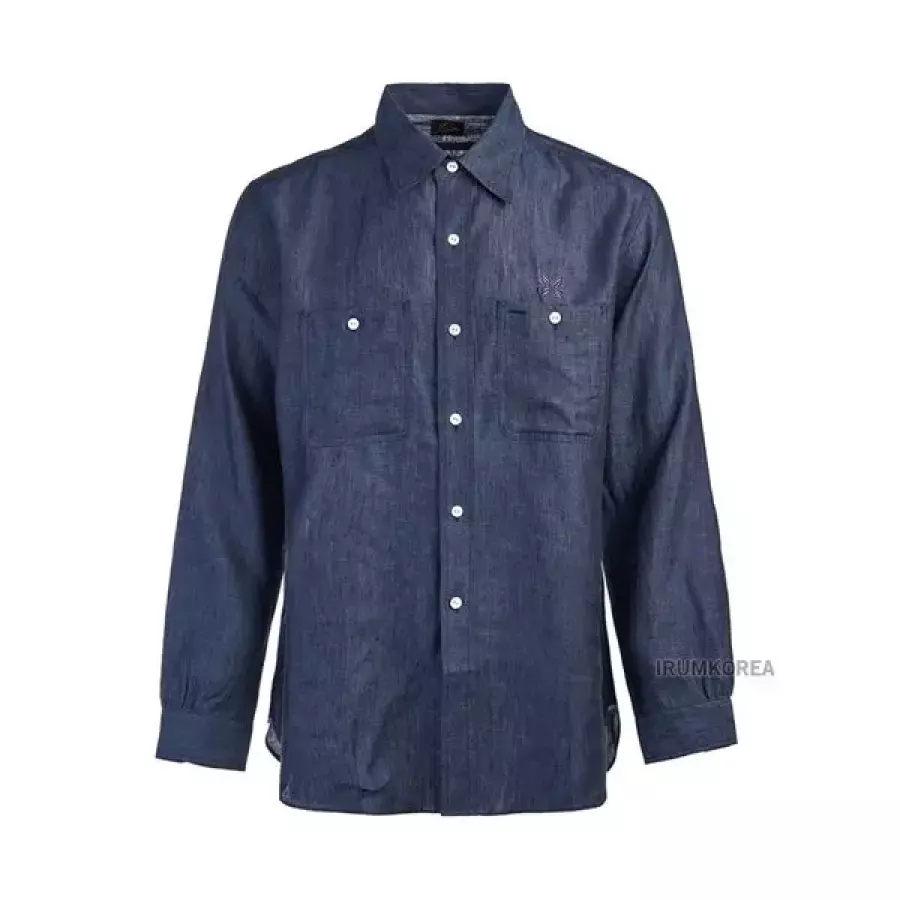  니들스 SS25 남성 챔브레이 워크 셔츠 QV291A BLUE