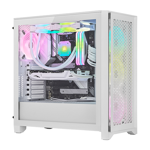 CORSAIR iCUE 4000D RGB AIRFLOW QL Edition (트루 화이트)_이미지