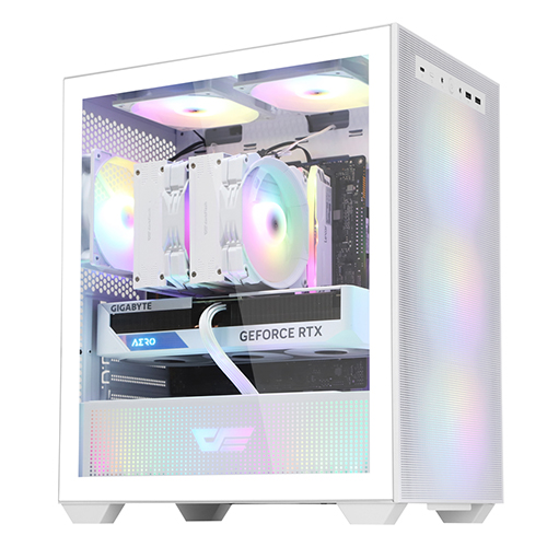 darkFlash DBM60 MESH RGB 강화유리 (화이트)_이미지