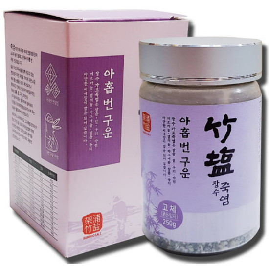 9번 구운 소금 9회 장수죽염 고체형 250g (2개)