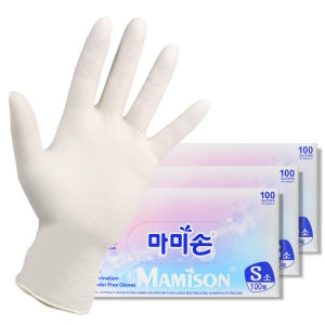마미손 라텍스 장갑 (S) 100매 (1개(100매))_이미지