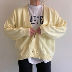 위쉬몰 TG 봄봄봄버튼니트가디건 C870H302 빅사이즈