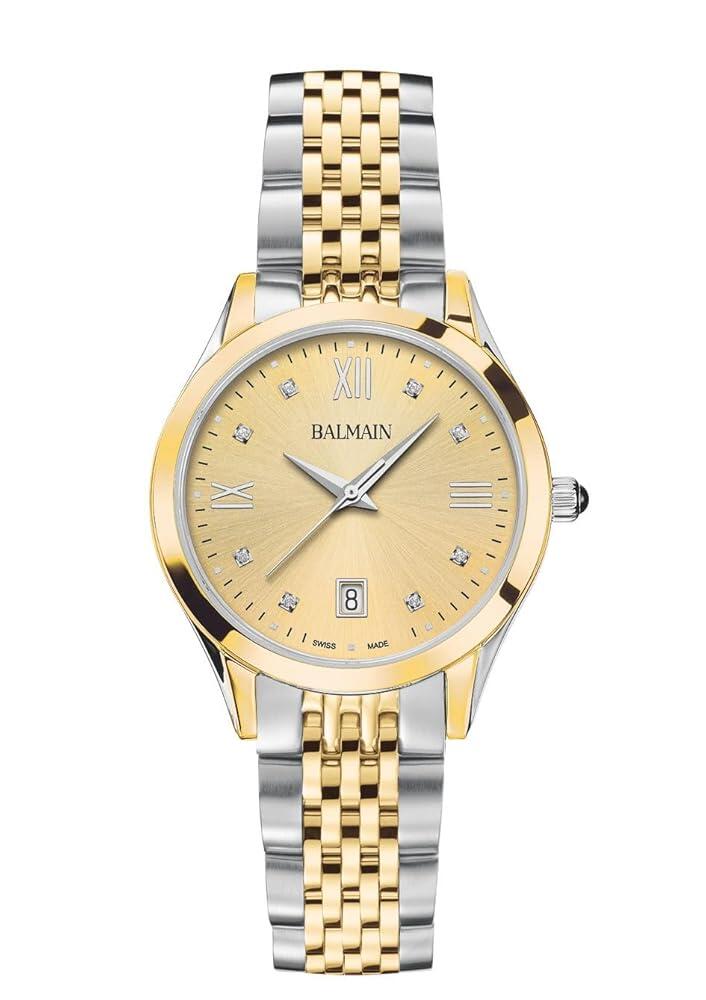  발망 Lady 클래식 R Bicolor Steel + Yellow PVD Swiss Made Quartz 스테인레스 스틸 316..