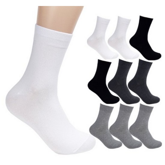 더베이직 프리미엄 무지 중목 양말 10켤레_이미지