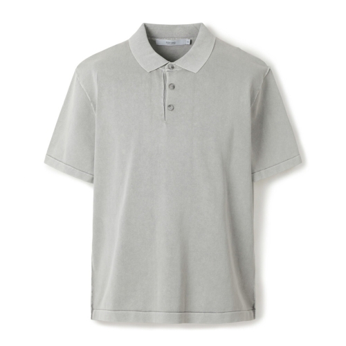 Ice Cotton 다잉 하프 슬리브 폴로 스웨터 SAWAM25561GYL