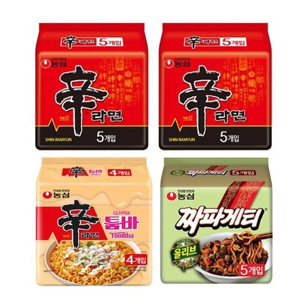 농심 농심 신라면 10개 + 신라면 툼바 4개 + 짜파게티 5개