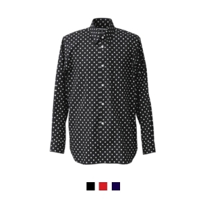 꼼데가르송 CDG 폴카 도트 셔츠 블랙 네이비 레드 SZ-B003