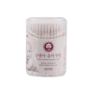 이지스 이지스 순면 신생아 유아 멸균 면봉 200개입 (5개)_이미지