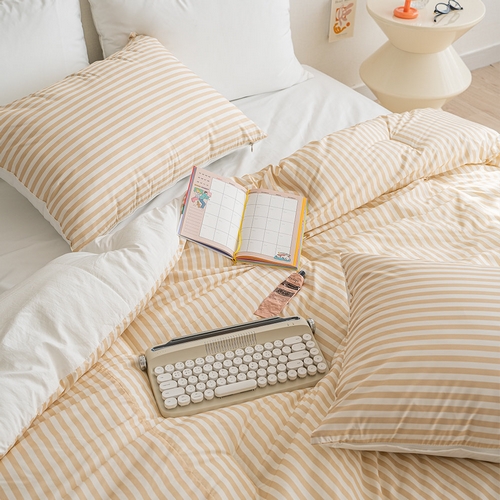 아토앤알로 홀리데이 스트라이프 항균 알러지케어 양모 차렵이불