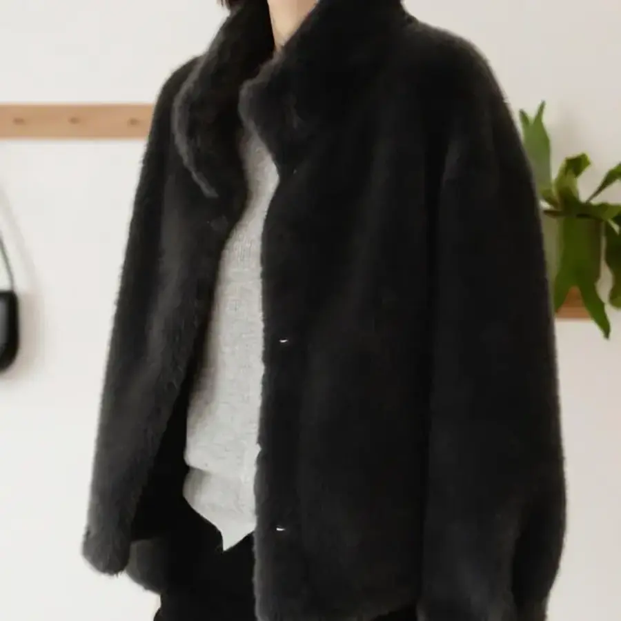 디작소 여성 가을 겨울 아니 하이넥 밍크 퍼 자켓 32326544_이미지