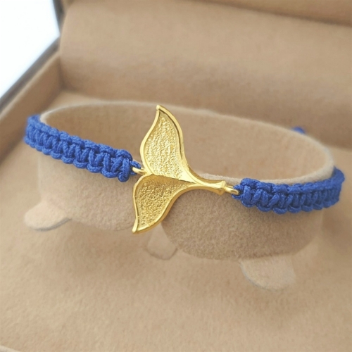 순금 고래꼬리 매듭 끈 팔찌 3.75g