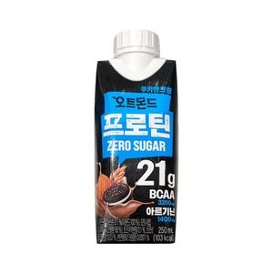 롯데칠성음료 오트몬드 프로틴 쿠키앤크림 제로슈거 250ml (12개)_이미지