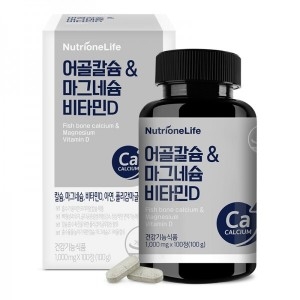 뉴트리원 어골칼슘 & 마그네슘 비타민D 100정 (1개)_이미지