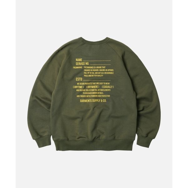 ������ ��������� FRIZMWORKS SERVICE LABEL SWEATSHIRT _ OLIVE FZW20TS004 326212