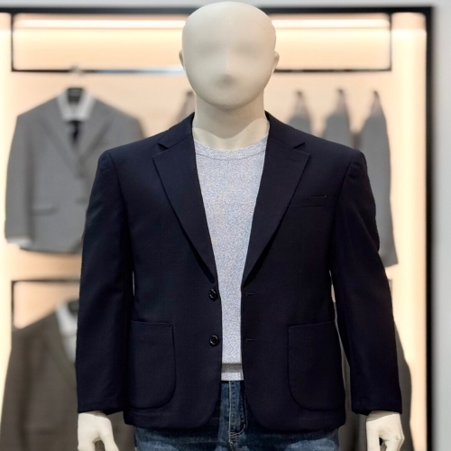 바쏘옴므 면 혼방 솔리드 스트레치 캐주얼 자켓 WSZ1JS12A NY_SC