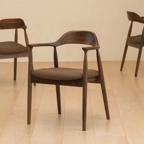 아만 월넛 호두나무 원목 카페 인테리어 식탁 의자