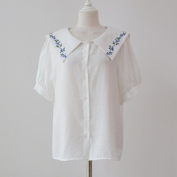 아이우먼 세실카라반팔블라우스 WBS013M603 빅사이즈