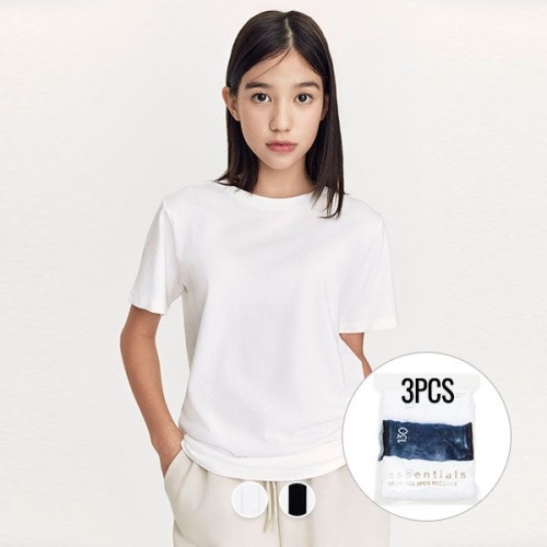 주니어 주니어 03245801 루즈핏 레이어드 반팔티 공용,3PCS