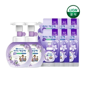  아이깨끗해 핸드솝 블루밍퍼플 250ml 용기 2개+200ml 리필 6개 [1세트]