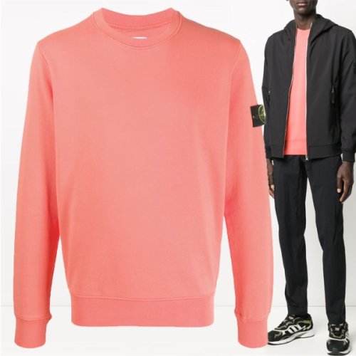 스톤아일랜드 와펜 패치 맨투맨 721563051 (V0037, 피치)_이미지