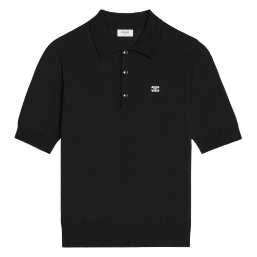  셀린느 남자 트리옹프 폴로 반팔 티셔츠 파인 코튼 네이비 2ADDT367Y 07MR