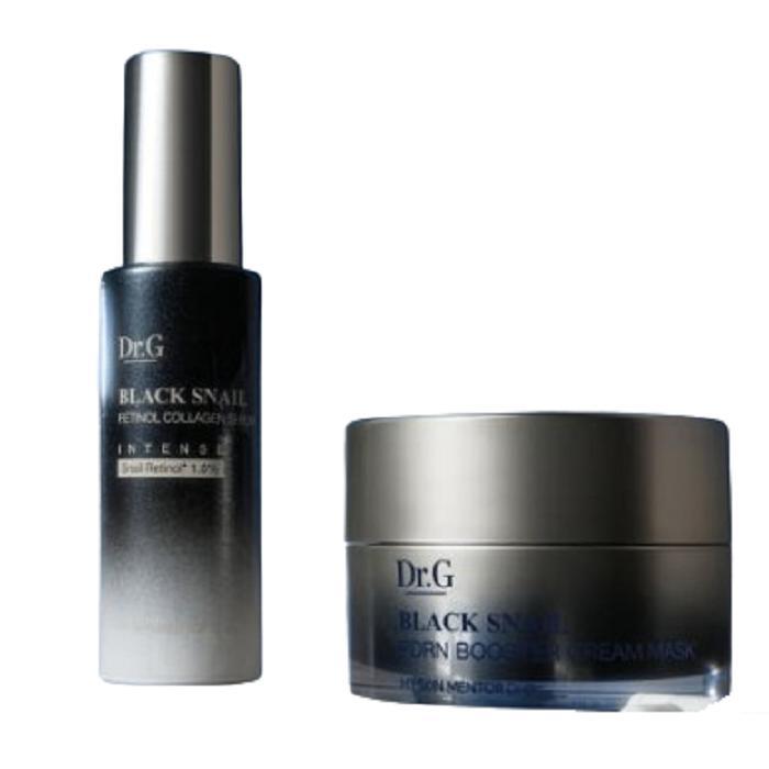  닥터지 블랙스네일 레티놀 콜라겐 세럼 인텐스 30ml+ PDRN 부스터 크림 마스크 50ml 2종 세트