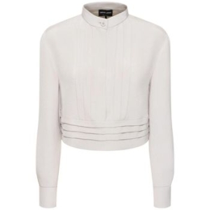 아르마니 조르지오아르마니 여성 플리츠 실크 크롭 셔츠 79I 1L3010 T 73093562