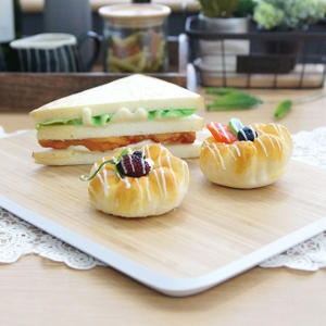  핸드크래프트 대나무 라운드 도마 [30x21cm]