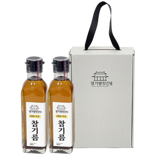 경기방앗간 국산 참기름 180ml 2병 세트 (1개)_이미지