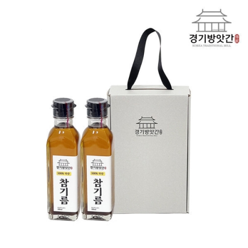 경기방앗간 국산 참기름 180ml x 2입 세트 (1개)