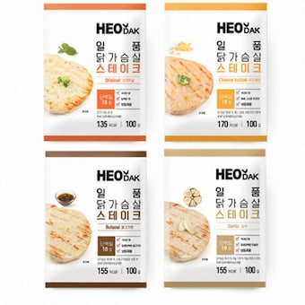 <b>허닭</b> 일품 닭가슴살 스테이크 4종 32팩