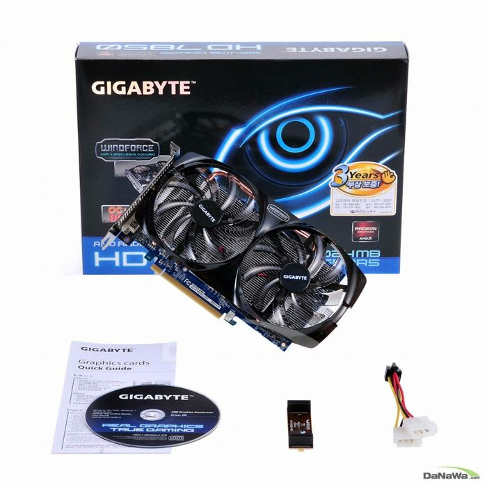 GIGABYTE �󵥿� HD 7850 UD2 OC D5 1GB WINDFORCE 2X
