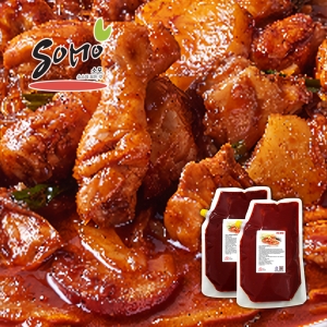 (주)소모 소모 빨간 매콤찜닭 소스 약간매운맛 2kg (1개)