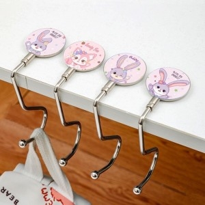 논슬립 책상가방걸이 안녕토끼 휴대용 거치식후크 데스크홀더