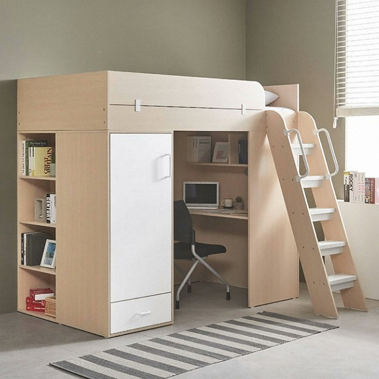 e스마트 하우스 독서실책상 벙커침대 SS (솜매트)_이미지