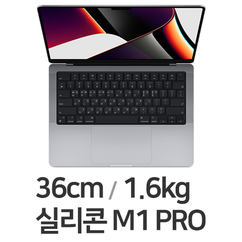 APPLE 맥북프로14 M1프로 10코어 CPU, 14코어 GPU 그레이 (램32GB, SSD 1TB)