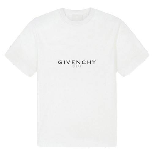 지방시 리버스 슬림핏 반팔 티셔츠 BM71653Y6B (100, 화이트)