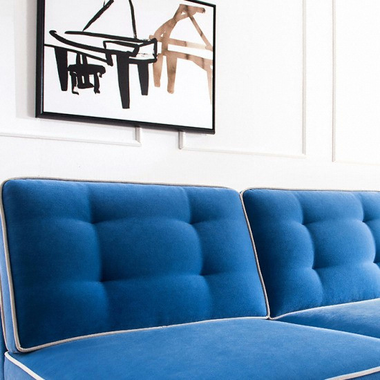 에싸 파리지엥 카시미라 패브릭 소파 3.5인용 (스툴포함)_이미지