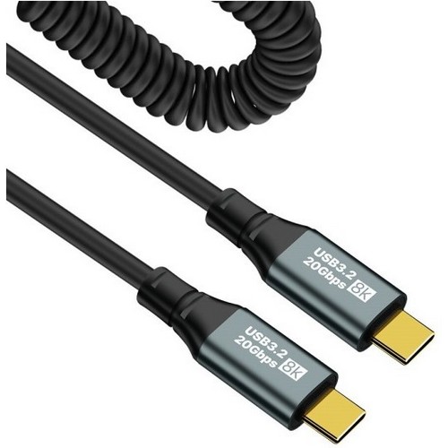 라이트컴 COMS 20Gbps C to C타입 100W 스프링 케이블 JA345