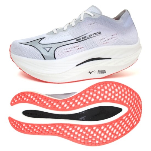 미즈노 웨이브 리벨리온 프로2 플레이트 마라톤화 U1GD2417-01