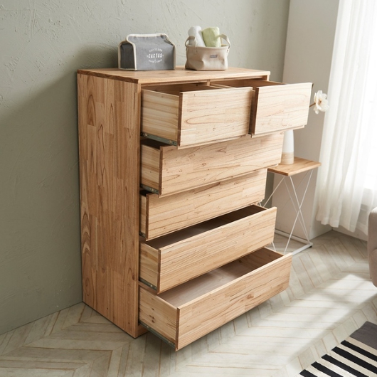리몬드 참죽 원목 5단 서랍장 900