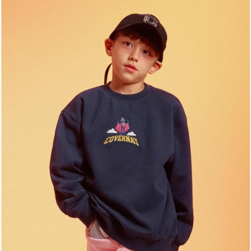 커버낫키즈 세서미스트리트x슈퍼맨 그로버 맨투맨 네이비 CK2507CR30NA