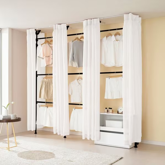 우먼스 EWB-S419K 드레스룸 시스템 커튼 수납 행거