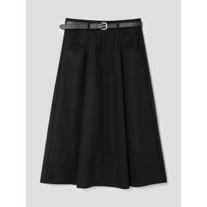 에잇세컨즈 벨티드 포켓 스커트 블랙 354Y27MB15