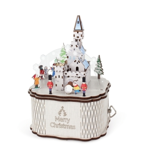 DIY 회전우드오르골 메리크리스마스-캐슬