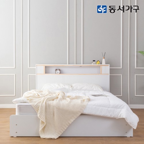 동서가구 네오 피에스토 벙커 수납 LED침대 SS (20T라텍스독립)_이미지