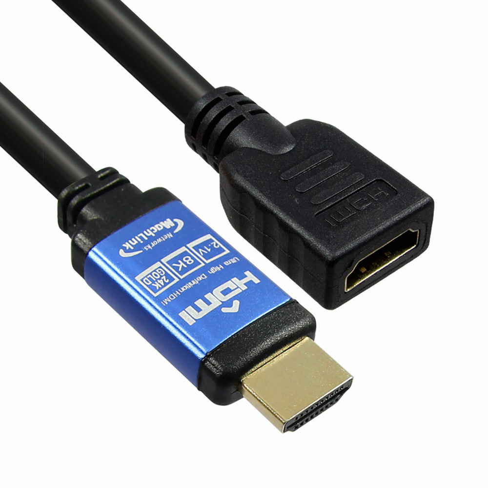 마하링크 HDMI to HDMI M/F 연장 Ver2.1 케이블 (ML-H8F010, 1m)_이미지